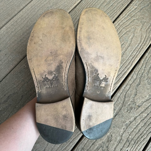 Zara Man Brown Suede Lace Up Oxfords Size 42 US 9 Black Cap Toe Low Top Shoes - Picture 7 of 10